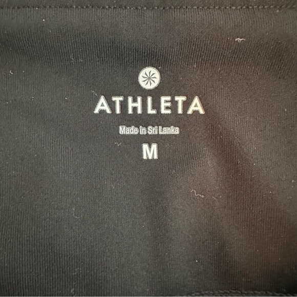 Athleta Gleam Chaturanga to Town Tight Faux Leather w/ Pockets, Size M, Black - Picture 5 of 8